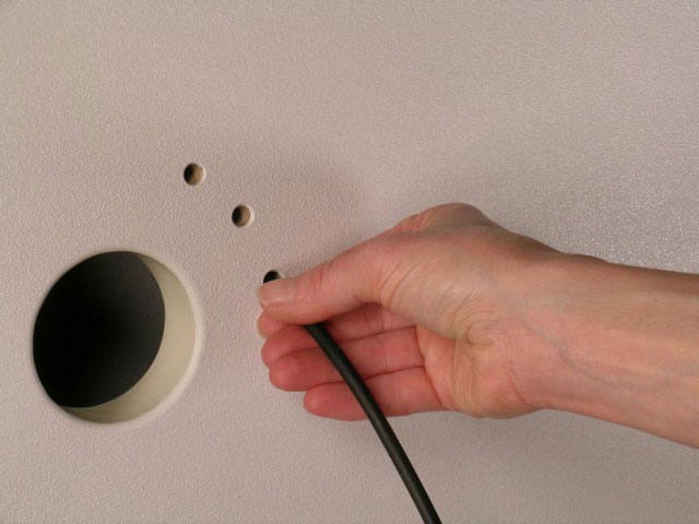 957For each air switch, put a rubber tube into little hole in back(shown here in the wrong location.
